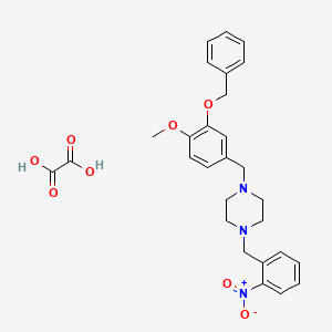 1-[3-(benzyloxy)-4-methoxybenzyl]-4-(2-nitrobenzyl)piperazine oxalate