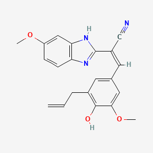 molecular formula C21H19N3O3 B6073182 3-(3-allyl-4-hydroxy-5-methoxyphenyl)-2-(5-methoxy-1H-benzimidazol-2-yl)acrylonitrile 