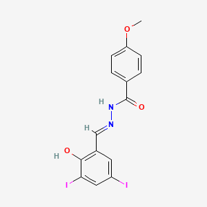 N'-(2-hydroxy-3,5-diiodobenzylidene)-4-methoxybenzohydrazide