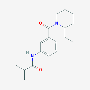 molecular formula C18H26N2O2 B6073196 N-{3-[(2-ethyl-1-piperidinyl)carbonyl]phenyl}-2-methylpropanamide 