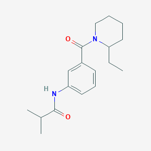 molecular formula C18H26N2O2 B6073196 N-[3-(2-ethylpiperidine-1-carbonyl)phenyl]-2-methylpropanamide 