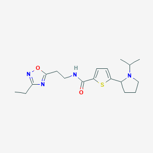 N-[2-(3-ethyl-1,2,4-oxadiazol-5-yl)ethyl]-5-(1-isopropyl-2-pyrrolidinyl)-2-thiophenecarboxamide