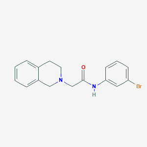 molecular formula C17H17BrN2O B6073217 N-(3-bromophenyl)-2-(3,4-dihydro-2(1H)-isoquinolinyl)acetamide 