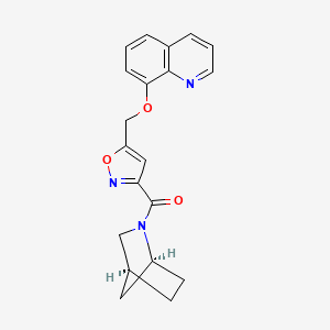 molecular formula C20H19N3O3 B6073227 8-({3-[(1S*,4S*)-2-azabicyclo[2.2.1]hept-2-ylcarbonyl]-5-isoxazolyl}methoxy)quinoline 