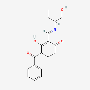 molecular formula C18H21NO4 B6073230 4-Benzoyl-3-hydroxy-2-(1-hydroxybutan-2-yliminomethyl)cyclohex-2-en-1-one 