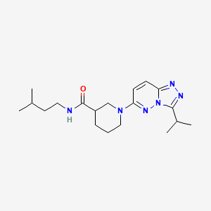 molecular formula C19H30N6O B6073248 1-(3-isopropyl[1,2,4]triazolo[4,3-b]pyridazin-6-yl)-N-(3-methylbutyl)-3-piperidinecarboxamide 