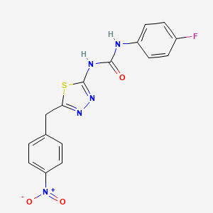 N-(4-fluorophenyl)-N'-[5-(4-nitrobenzyl)-1,3,4-thiadiazol-2-yl]urea