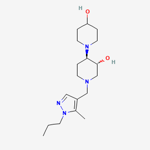 (3'R*,4'R*)-1'-[(5-methyl-1-propyl-1H-pyrazol-4-yl)methyl]-1,4'-bipiperidine-3',4-diol