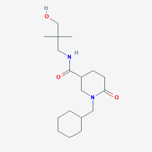 1-(cyclohexylmethyl)-N-(3-hydroxy-2,2-dimethylpropyl)-6-oxo-3-piperidinecarboxamide