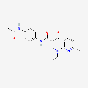 N-[4-(acetylamino)phenyl]-1-ethyl-7-methyl-4-oxo-1,4-dihydro-1,8-naphthyridine-3-carboxamide