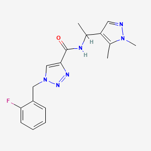 N-[1-(1,5-dimethyl-1H-pyrazol-4-yl)ethyl]-1-(2-fluorobenzyl)-1H-1,2,3-triazole-4-carboxamide