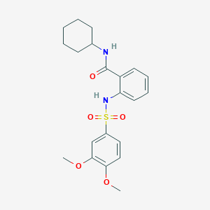 N-cyclohexyl-2-{[(3,4-dimethoxyphenyl)sulfonyl]amino}benzamide