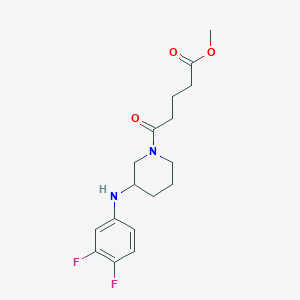 methyl 5-{3-[(3,4-difluorophenyl)amino]-1-piperidinyl}-5-oxopentanoate