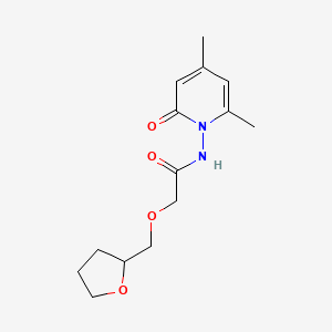 molecular formula C14H20N2O4 B6073320 N-(4,6-dimethyl-2-oxo-1(2H)-pyridinyl)-2-(tetrahydro-2-furanylmethoxy)acetamide 