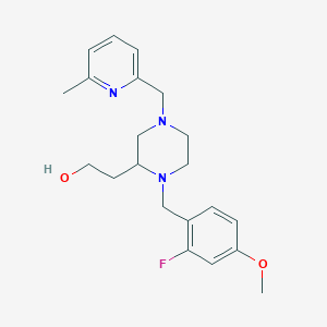2-{1-(2-fluoro-4-methoxybenzyl)-4-[(6-methyl-2-pyridinyl)methyl]-2-piperazinyl}ethanol
