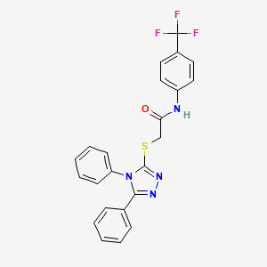 2-[(4,5-diphenyl-4H-1,2,4-triazol-3-yl)thio]-N-[4-(trifluoromethyl)phenyl]acetamide