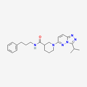 molecular formula C23H30N6O B6073442 N-(3-phenylpropyl)-1-[3-(propan-2-yl)[1,2,4]triazolo[4,3-b]pyridazin-6-yl]piperidine-3-carboxamide 