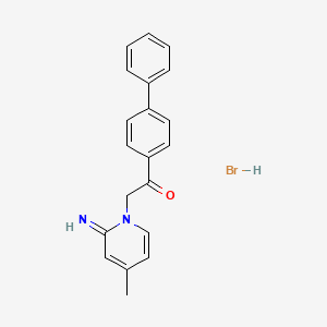 1-(4-biphenylyl)-2-(2-imino-4-methyl-1(2H)-pyridinyl)ethanone hydrobromide