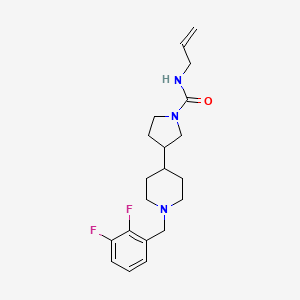 molecular formula C20H27F2N3O B6073461 N-allyl-3-[1-(2,3-difluorobenzyl)-4-piperidinyl]-1-pyrrolidinecarboxamide 