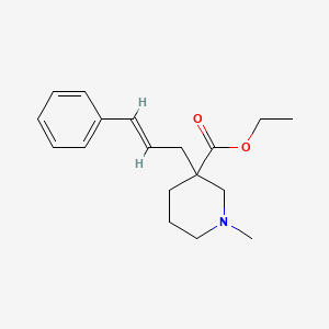 ethyl 1-methyl-3-[(2E)-3-phenyl-2-propen-1-yl]-3-piperidinecarboxylate