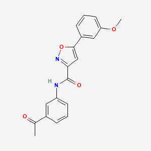 molecular formula C19H16N2O4 B6073486 N-(3-acetylphenyl)-5-(3-methoxyphenyl)-3-isoxazolecarboxamide 