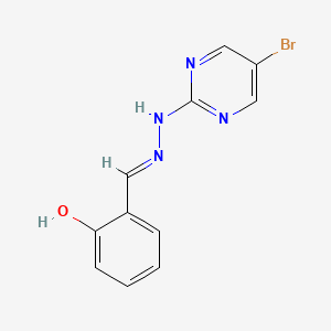 molecular formula C11H9BrN4O B6073521 2-hydroxybenzaldehyde (5-bromo-2-pyrimidinyl)hydrazone 