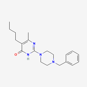 2-(4-benzyl-1-piperazinyl)-5-butyl-6-methyl-4(3H)-pyrimidinone