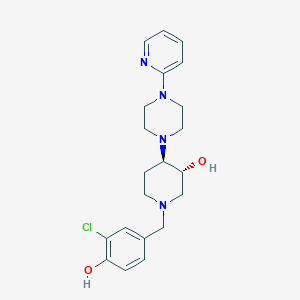 (3R*,4R*)-1-(3-chloro-4-hydroxybenzyl)-4-[4-(2-pyridinyl)-1-piperazinyl]-3-piperidinol