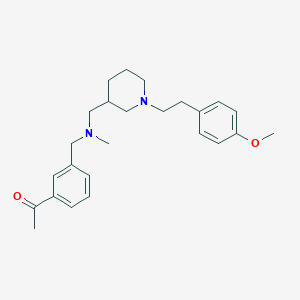 molecular formula C25H34N2O2 B6073553 1-(3-{[({1-[2-(4-methoxyphenyl)ethyl]-3-piperidinyl}methyl)(methyl)amino]methyl}phenyl)ethanone 