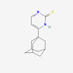 molecular formula C14H18N2S B6073562 4-(1-adamantyl)-2-pyrimidinethiol 