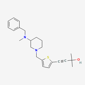 molecular formula C23H30N2OS B6073585 4-[5-({3-[benzyl(methyl)amino]-1-piperidinyl}methyl)-2-thienyl]-2-methyl-3-butyn-2-ol 