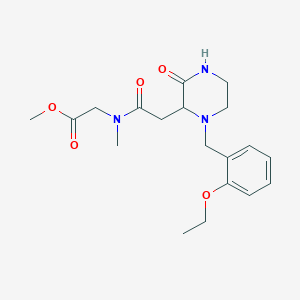 methyl N-{[1-(2-ethoxybenzyl)-3-oxo-2-piperazinyl]acetyl}-N-methylglycinate