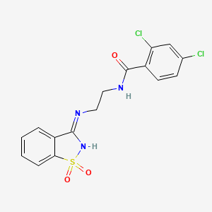 molecular formula C16H13Cl2N3O3S B6073617 2,4-DICHLORO-N-{2-[(1,1-DIOXO-1??,2-BENZOTHIAZOL-3-YL)AMINO]ETHYL}BENZAMIDE 