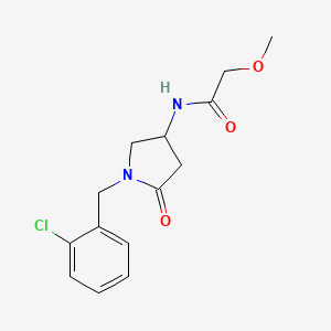 molecular formula C14H17ClN2O3 B6073630 N-[1-(2-chlorobenzyl)-5-oxo-3-pyrrolidinyl]-2-methoxyacetamide 