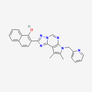 2-[8,9-dimethyl-7-(2-pyridinylmethyl)-7H-pyrrolo[3,2-e][1,2,4]triazolo[1,5-c]pyrimidin-2-yl]-1-naphthol
