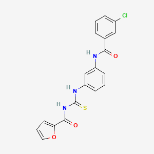N-[({3-[(3-chlorobenzoyl)amino]phenyl}amino)carbonothioyl]-2-furamide