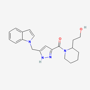 2-(1-{[5-(1H-indol-1-ylmethyl)-1H-pyrazol-3-yl]carbonyl}-2-piperidinyl)ethanol