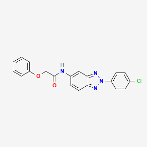 molecular formula C20H15ClN4O2 B6073702 N-[2-(4-chlorophenyl)benzotriazol-5-yl]-2-phenoxyacetamide 