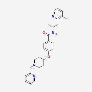 N-[1-methyl-2-(3-methyl-2-pyridinyl)ethyl]-4-{[1-(2-pyridinylmethyl)-4-piperidinyl]oxy}benzamide