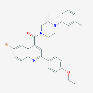 6-bromo-2-(4-ethoxyphenyl)-4-{[3-methyl-4-(3-methylphenyl)-1-piperazinyl]carbonyl}quinoline