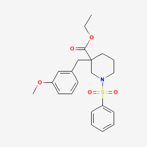 ethyl 3-(3-methoxybenzyl)-1-(phenylsulfonyl)-3-piperidinecarboxylate