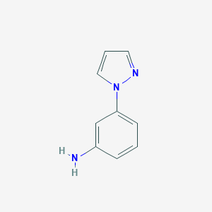 molecular formula C9H9N3 B060738 3-(1H-吡唑-1-基)苯胺 CAS No. 184097-88-9