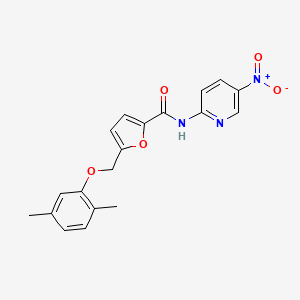 molecular formula C19H17N3O5 B6073811 5-[(2,5-dimethylphenoxy)methyl]-N-(5-nitro-2-pyridinyl)-2-furamide 