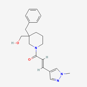 {3-benzyl-1-[(2E)-3-(1-methyl-1H-pyrazol-4-yl)-2-propenoyl]-3-piperidinyl}methanol