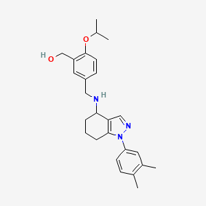 [5-({[1-(3,4-dimethylphenyl)-4,5,6,7-tetrahydro-1H-indazol-4-yl]amino}methyl)-2-isopropoxyphenyl]methanol