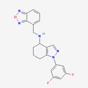 N-(2,1,3-benzoxadiazol-4-ylmethyl)-1-(3,5-difluorophenyl)-4,5,6,7-tetrahydro-1H-indazol-4-amine