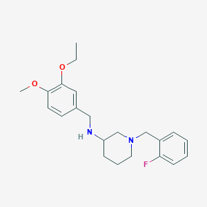 N-(3-ethoxy-4-methoxybenzyl)-1-(2-fluorobenzyl)-3-piperidinamine