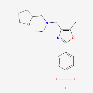 N-({5-methyl-2-[4-(trifluoromethyl)phenyl]-1,3-oxazol-4-yl}methyl)-N-(tetrahydro-2-furanylmethyl)ethanamine