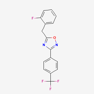 5-(2-fluorobenzyl)-3-[4-(trifluoromethyl)phenyl]-1,2,4-oxadiazole