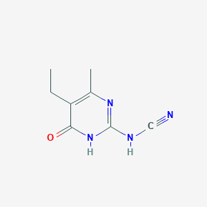 molecular formula C8H10N4O B6073900 (5-ethyl-4-methyl-6-oxo-1,6-dihydro-2-pyrimidinyl)cyanamide CAS No. 88067-41-8